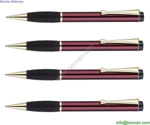 China Aluminum logo printed metal pen wholesale metal ballpoint pen bulk buy from china factory