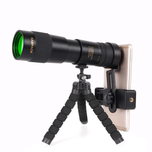 SABPACK BAK4 Zoom Monocular Mobile Phone Telescope 10-300x40 With Smart Phone