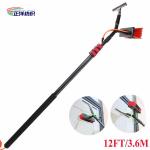 12ft Extended Handle Cleaning Brush Aluminum Telescopic Sweeping Brush