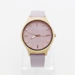 Modern Pink Minimalist Leather Watch For Women 3-10 ATM Water Resistant