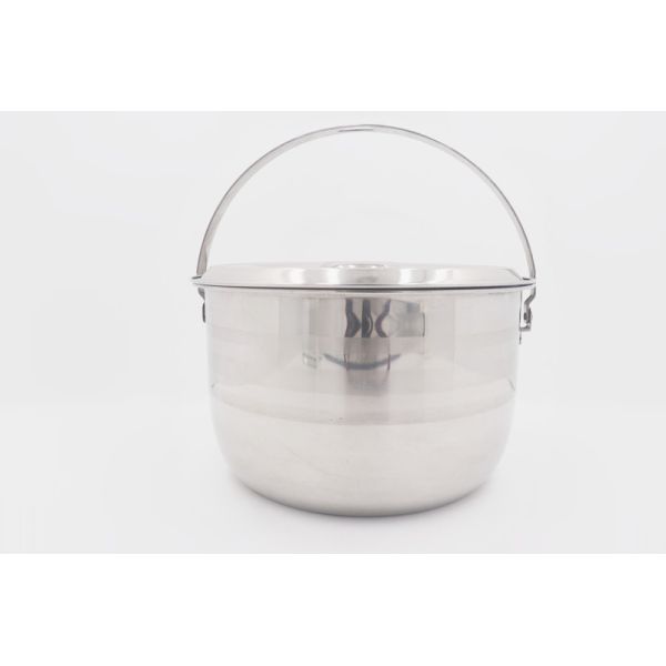 15cm Kitchenware and cookware grade stainless steel pot with lid round metal cook pot