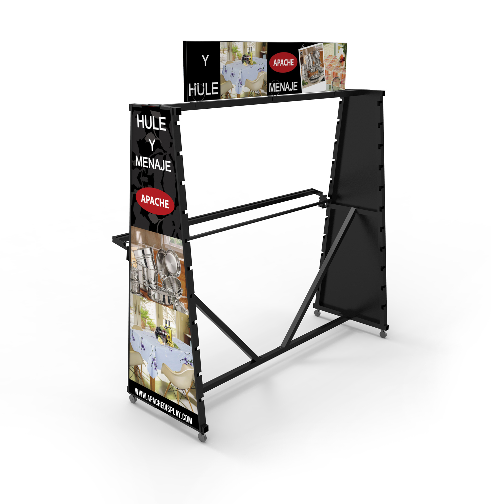 Classic Roll Tablecloth Storage Rack Fabric Roll Display Rack Double Sided