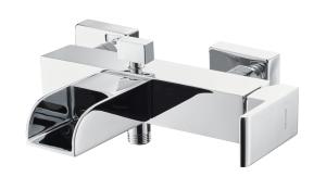China LED Light Wall Mounted Waterfall Bath Taps One Handed Hot And Cold factory