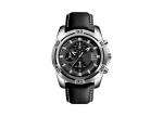 Chronograph Mens Stainless Steel Watches Leather Strap 50m Water Resistant