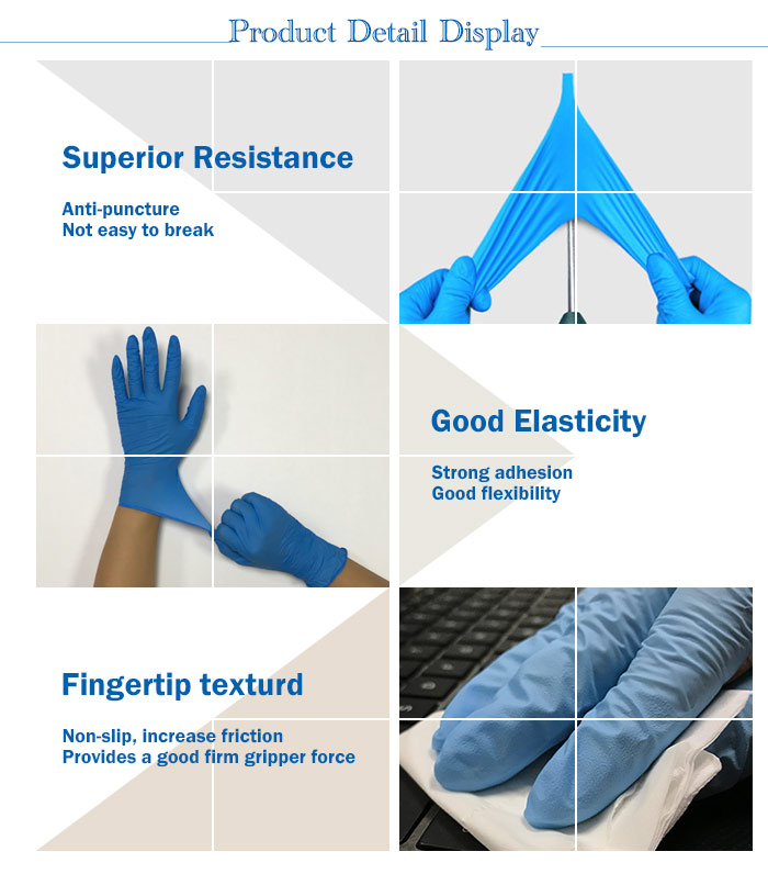 blue nitrile glove
