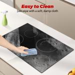 30 Inch Electric Cooktop 220-240V Built-In Ceramic Cooktop Stove Top 4 Burners