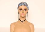 W14.6" Pvc Mannequin Head With Shoulders African American Face