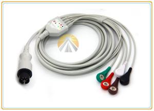 China Generic AAMI One Piece ECG Electrode Cable Snap 6 Pin AHA Standard 5 Leadwires factory