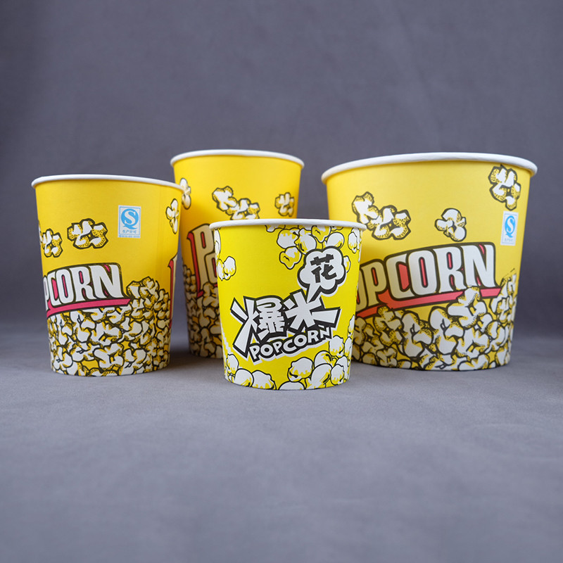 Biodegradable Paper Disposable Popcorn Cups 32oz 46oz 70oz 85oz