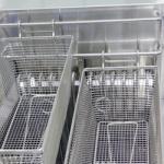 Commercial single cylinder double screen oil filter electric fryer Hamburg and