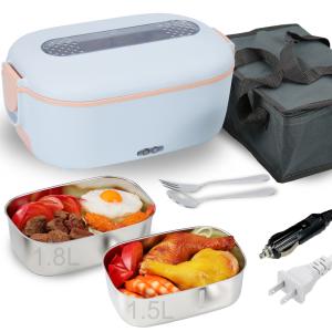 China Leakproof Stainless Steel Electric Heated Lunch Box for Office / Home / Travel factory