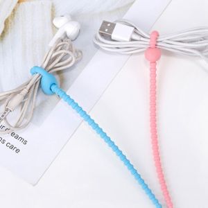 Reusable Silicone Cable Ties , Tidy Wire Cord Lead Organizer