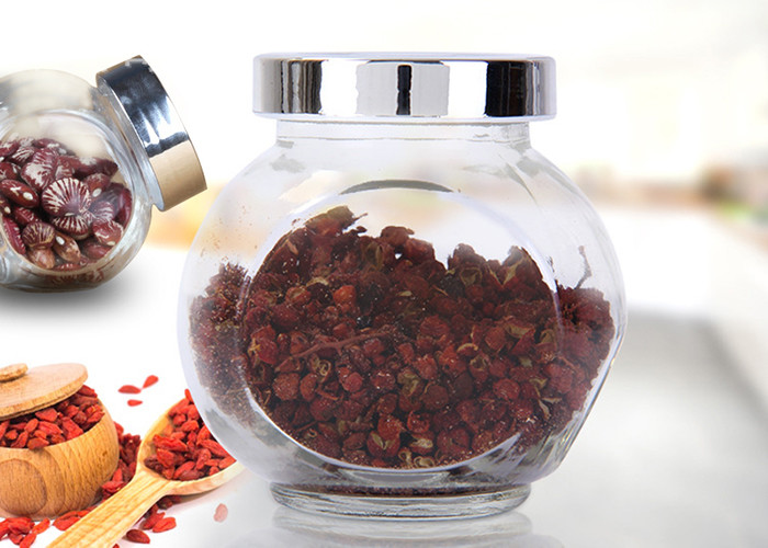 Christmas Decorative Empty Glass Jars Transparent Color Kitchen Storage