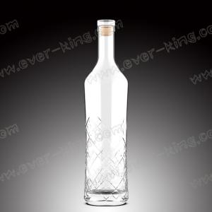 China ISO9001 Wooden Cork 1000 ML Rum Glass Bottle factory