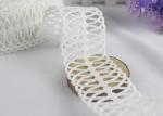 White 4.2cm Width Floral Guipure Lace Trim By The Yard , Wedding Stretchy Lace