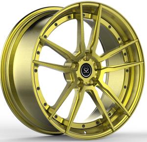 China 2PC Forged Rims 20 And 21&quot; Polished Gold 5x112 Bolt Pattern For Audi S6 C8 factory