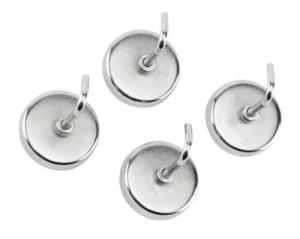 China Ferrite Magnet Pot Magnet with Hook D16mm Nickel Coated factory
