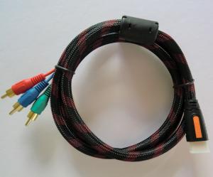 China Hdmi To 3RCA 1M,1.5M,3M,5M 1080p HDMI Cables, Vidio Cable, RCA to HDMI cable factory