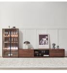 Metal Frame 4 Shelf Hotel Room Cabinet 150cm Height With Glass Door