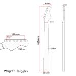 Brown High Gloss ST Electric Guitar Neck Tiger Flame Maple Fingerboard