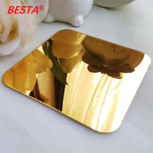 China PMMA Mirror Acrylic Sheets Gold Plexiglass Sheets High Light Transmission factory