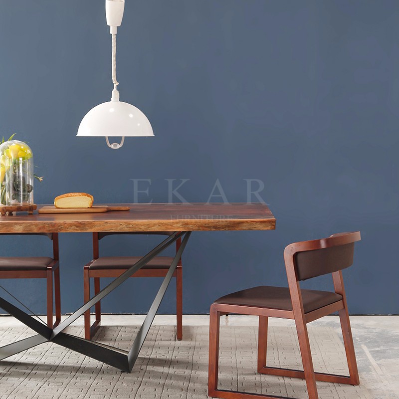 Northern European 6 Seater Solid Wood Dining Table Designs FL-T063