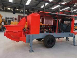 China Mobile Electric Concrete Pump 80m3 / H Capacity Red Color SGS Approval factory