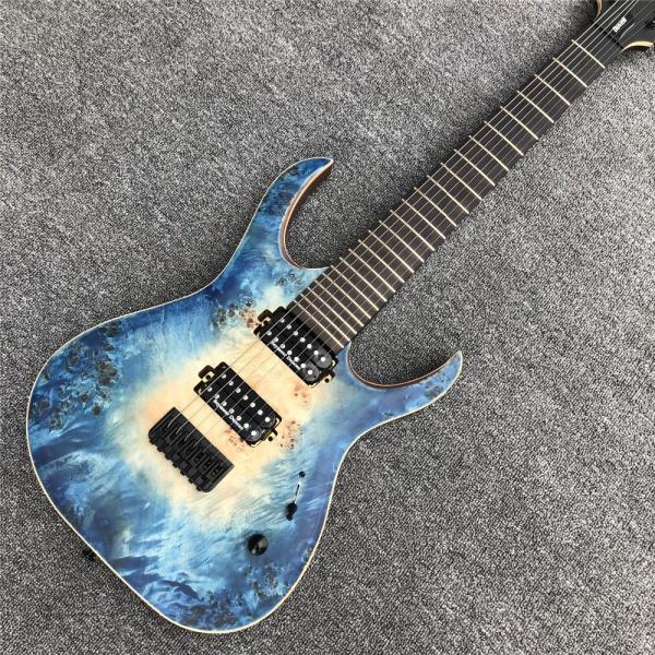7 strings Mayones blue burst electric Guitar Ebony Fretboard locking Tuners Bolt