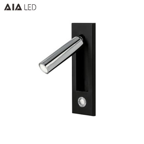 Contemporary adjustable modern wall reading light hotel recessed reading lamp bedside wall light