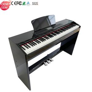 China The hot sale digital piano china manufacturer black and white wooden shell 88 keys keyboard electronic piano factory
