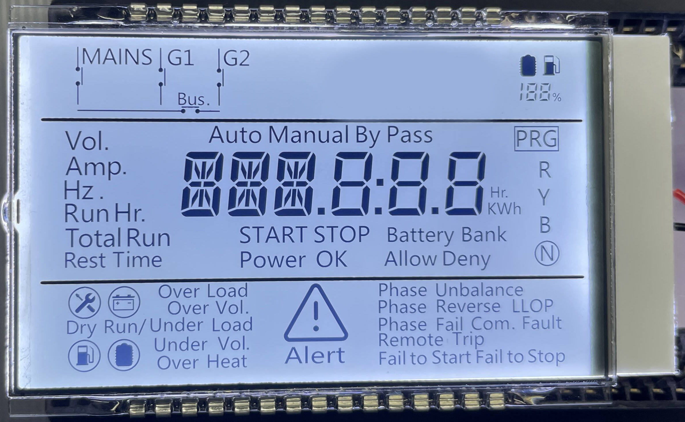 Positive Matrix HTN LCD Display Transmissive Modulegraphic LCD Screen For Instrumentation