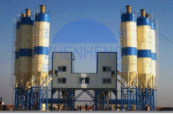 4 Hoppers Cement HZS180 Concrete Batching Plant, 180 M3 / H Ready Mix Batching