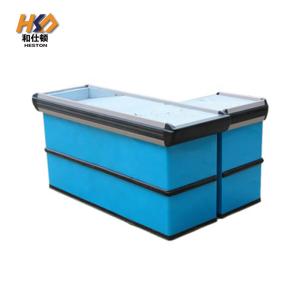 China 150CM 600MM Automatic Cash Register Supermarket Checkout Counter Cold Roll With Belt factory