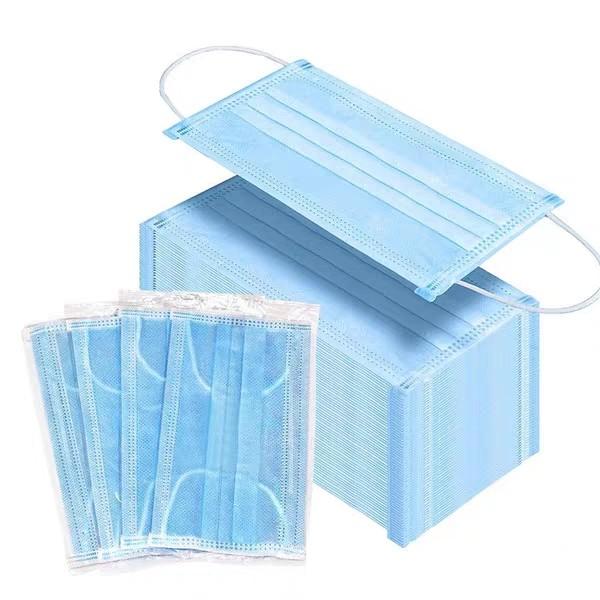 China Wholesale 3 Layer Non woven 3ply Face Medical Disposable Surgical Mask