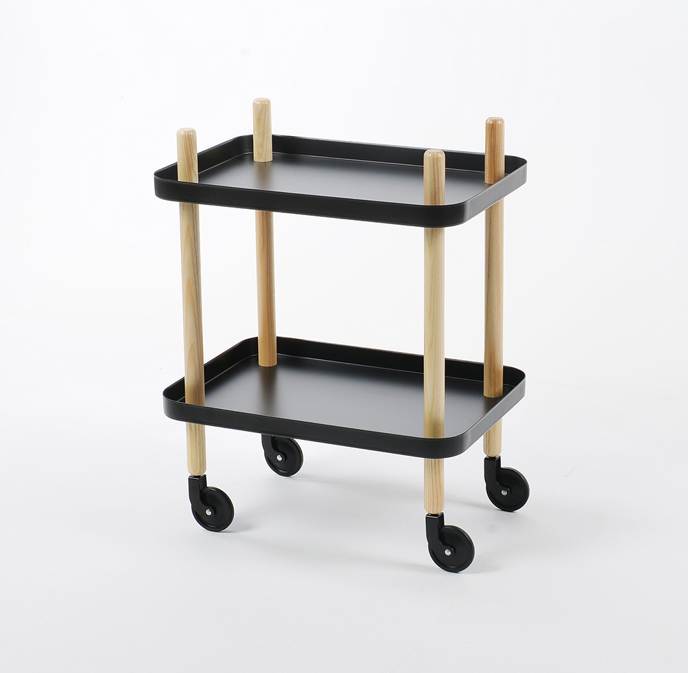 Foldable Modern Style Small Trolley Bedside Coffee Table for Nordic Living Room