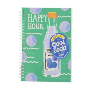 Custom A5 Gold Wire Journal Note Book With Spiral Binding And Personalized Cover