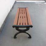 Sandblasted Powder Coated Outdoor Wooden Bench For Farmhouse Courtyard