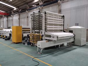 China Glue Laminated Embossing Kitchen Towel Toilet Paper Rewinding Machine factory