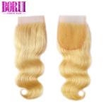 Body Wave 4 * 4 Lace Closure , Brazilian 613 Hair Bleach Dye Restyle Eco