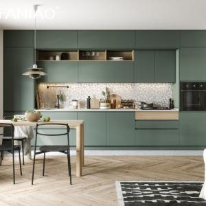 China China Manufacturer Plywood Board Kitchen Cabinets Modern Designs Melamine Flat Pack Modular MDF Kitchen Cabinet factory