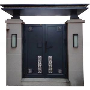 China Security Custom Wrought Iron Gates Outdoor Fencing Trellis Preassembled factory