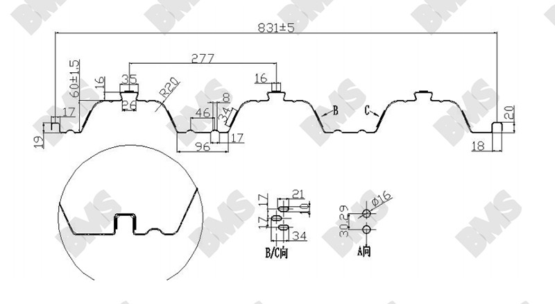 32 Station Thickness 1.4 1.5mm Floor Deck Roll Forming Machine
