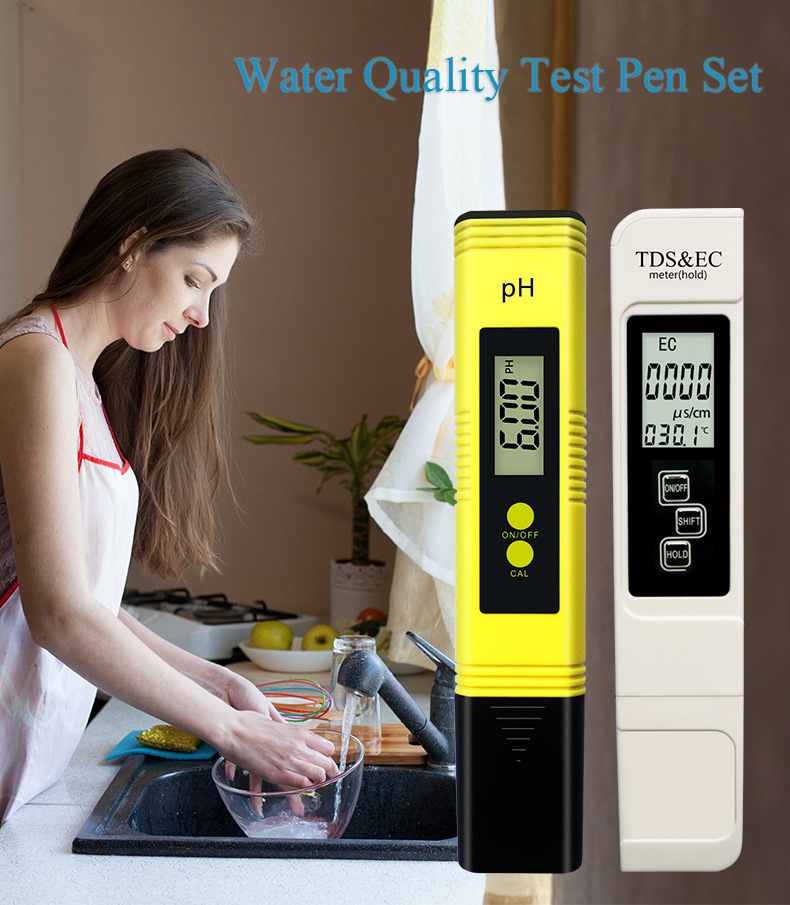 PH TDS EC Temperature Meter Combo Measuring Range 0-14ph 0-9990ppm 0-9990us/cm 3V Pen Type