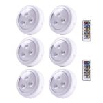 6 Pack 55L Battery Operated Led Puck Lights Wireless Under Counter Lighting With