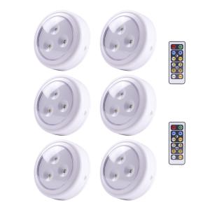 China 6 Pack 55L Battery Operated Led Puck Lights Wireless Under Counter Lighting With Remote factory