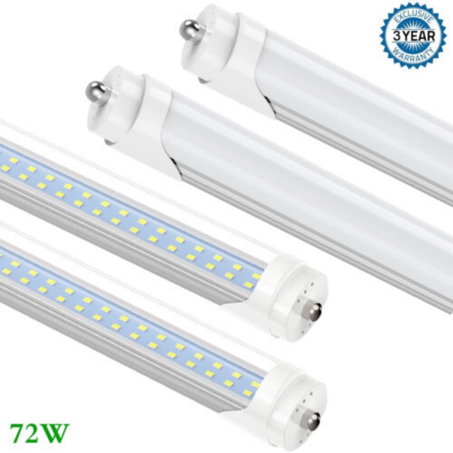 T8 8FT LED Light Tube Single Pin FA8 Base,Daylight White 5000K Frosted Cover 45W