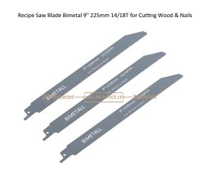 China Recip Saw Blade Bimetal M42 8% cobalt Demolition for Cutting Wood &amp; Nails 9&quot; 225mm 14/18T,Power Tools factory