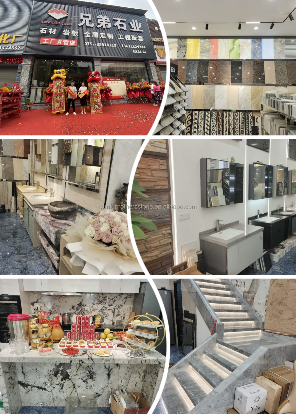 Customized Modern-Style Grey White Grains Marble Steps Carved Arc Staircase for Indoor