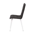 American High Back Fabric Dining Chairs , Fabric Velvet Tufted Dining Chairs