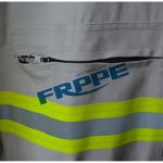 White Cotton Fr Reflective Coveralls / Protective Fire Retardant Jumpsuit
